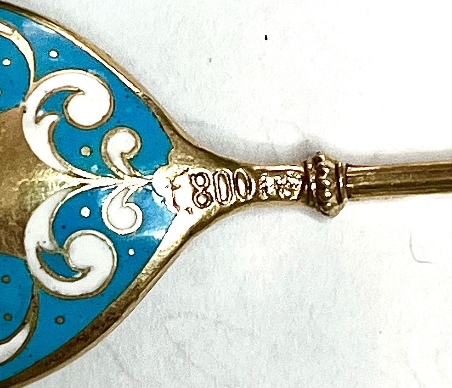 4 VINTAGE DEMITASSE NORWAY DAVID ANDERSEN 925S/ENAMEL STERLING SILVER SPOON FORK