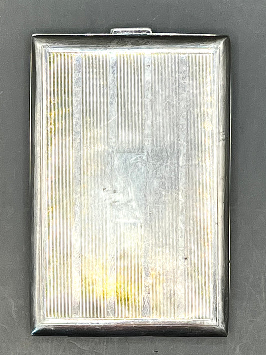 ANTIQUE ART DECO NICKLE SILVER CIGARETTE CASE1920's
