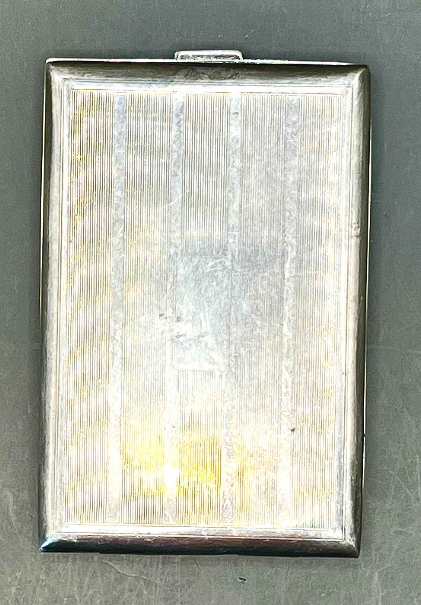 ANTIQUE ART DECO NICKLE SILVER CIGARETTE CASE1920's