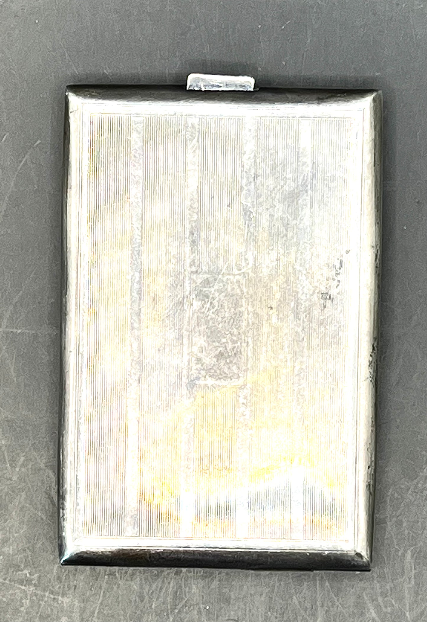 ANTIQUE ART DECO NICKLE SILVER CIGARETTE CASE1920's
