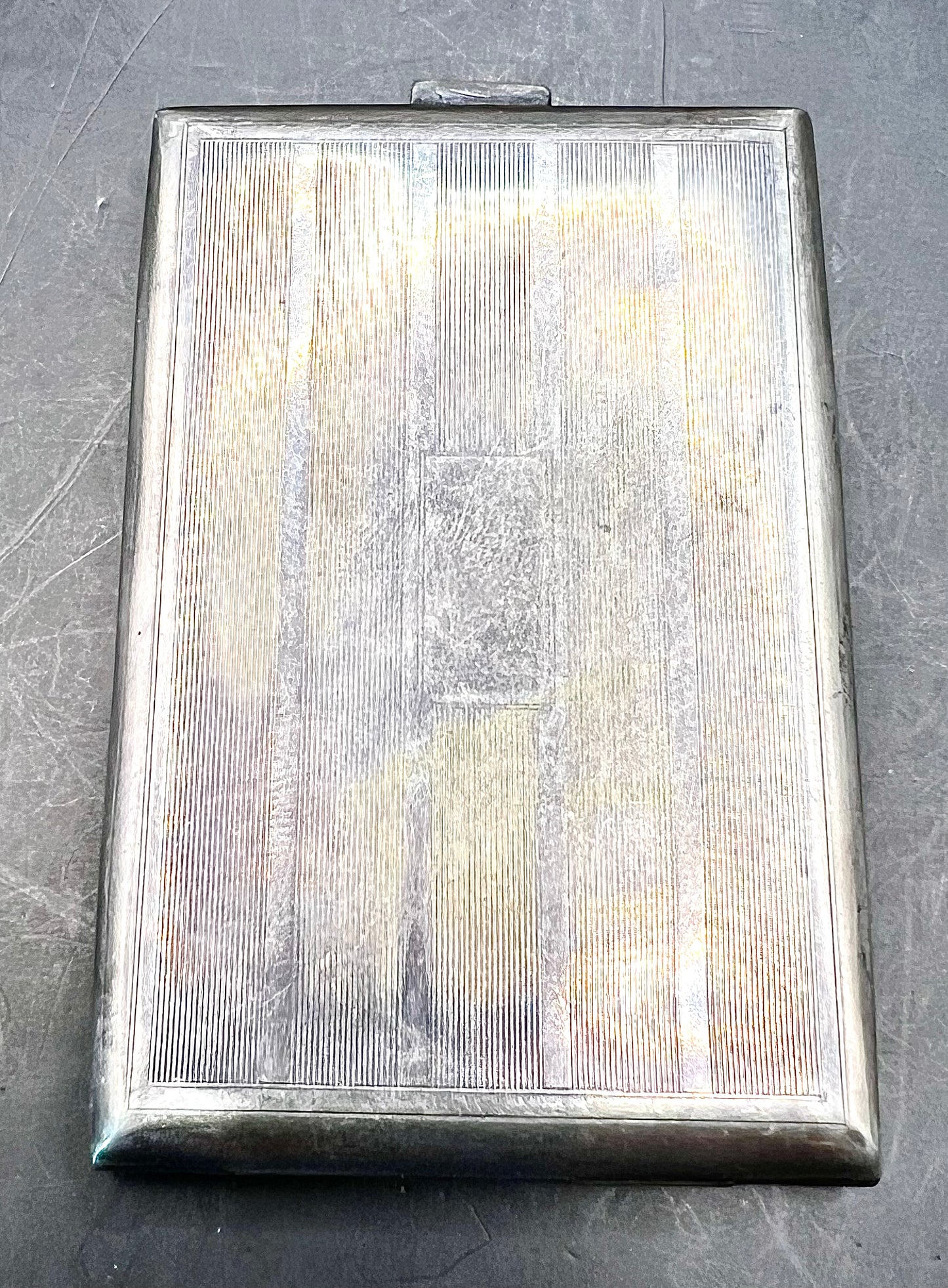ANTIQUE ART DECO NICKLE SILVER CIGARETTE CASE1920's