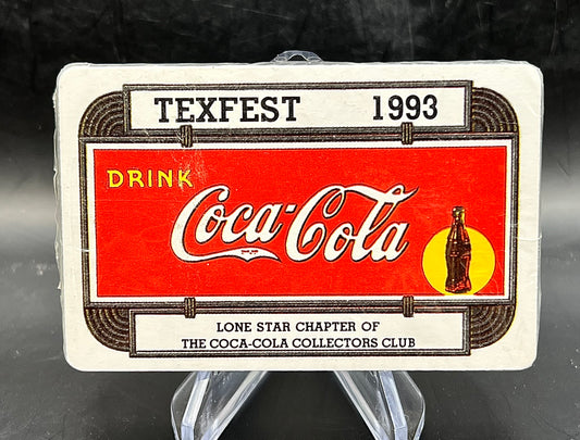 COCA COLA 1993 TEXFEST PLAYING CARDS COKE NEW NEVER OPENED CARDS TCCC COLLECTORS