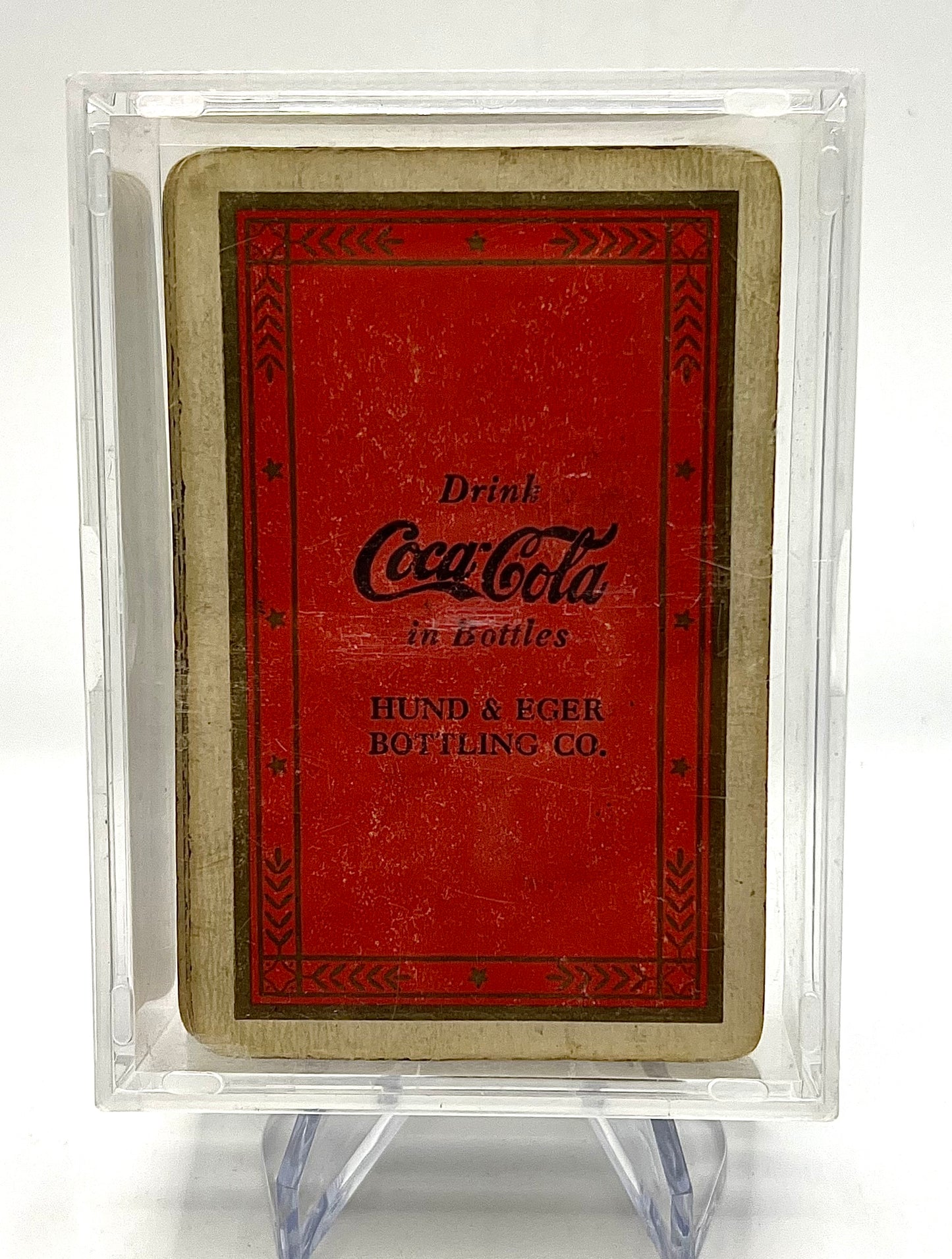 Antique Red 1939 Drink COCA COLA in Bottles Pinochle Playing Cards Hund & Eger Bottling