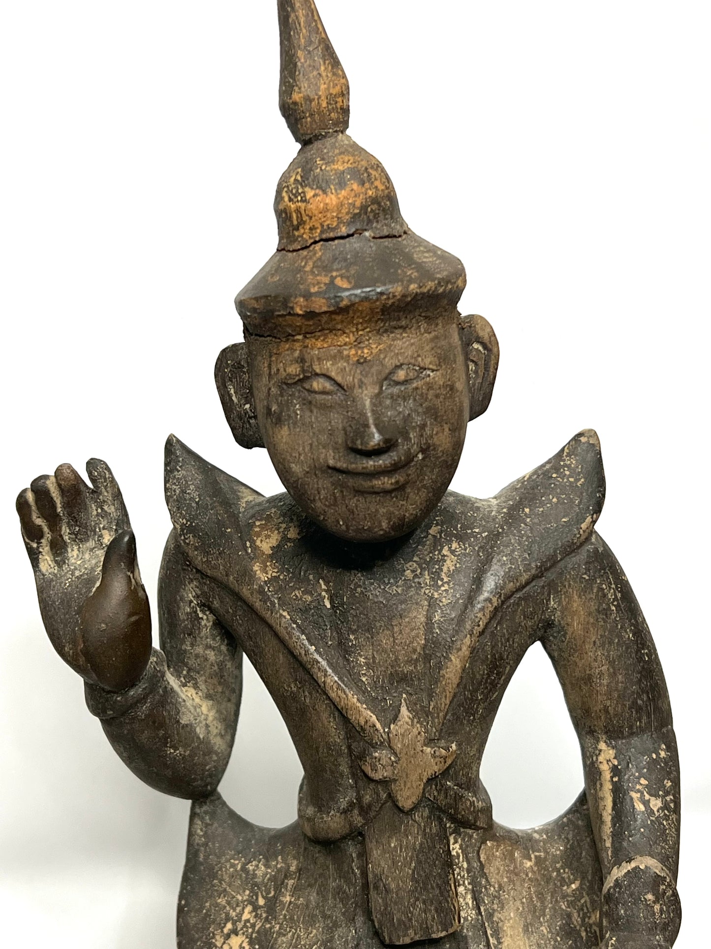 Antique Myanmar Burma Wood Nat Figure 19th Century Roger McCarthy Collection