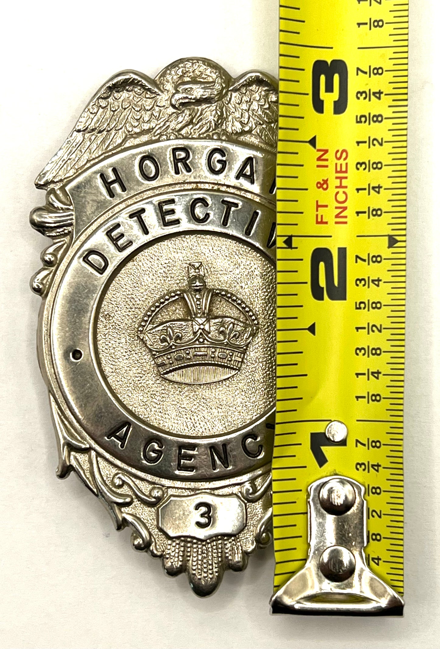 Massachusetts Horgan Detective Agency Badge Vintage 1970’s