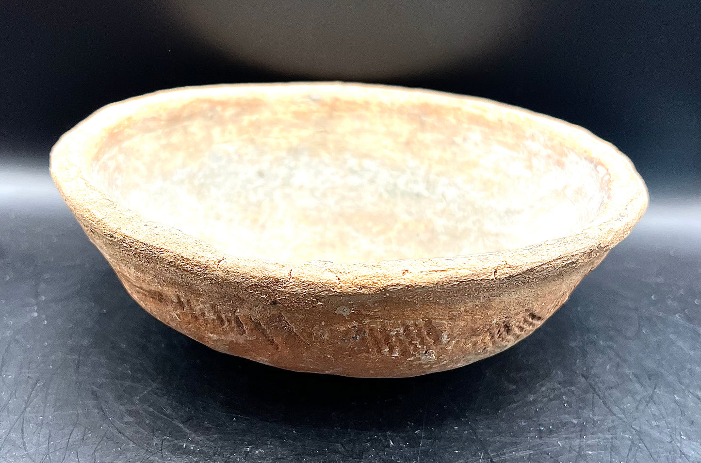 Ancient Archaic Ban Chiang Pottery Thailand earthenware Bowl With Incised Designs