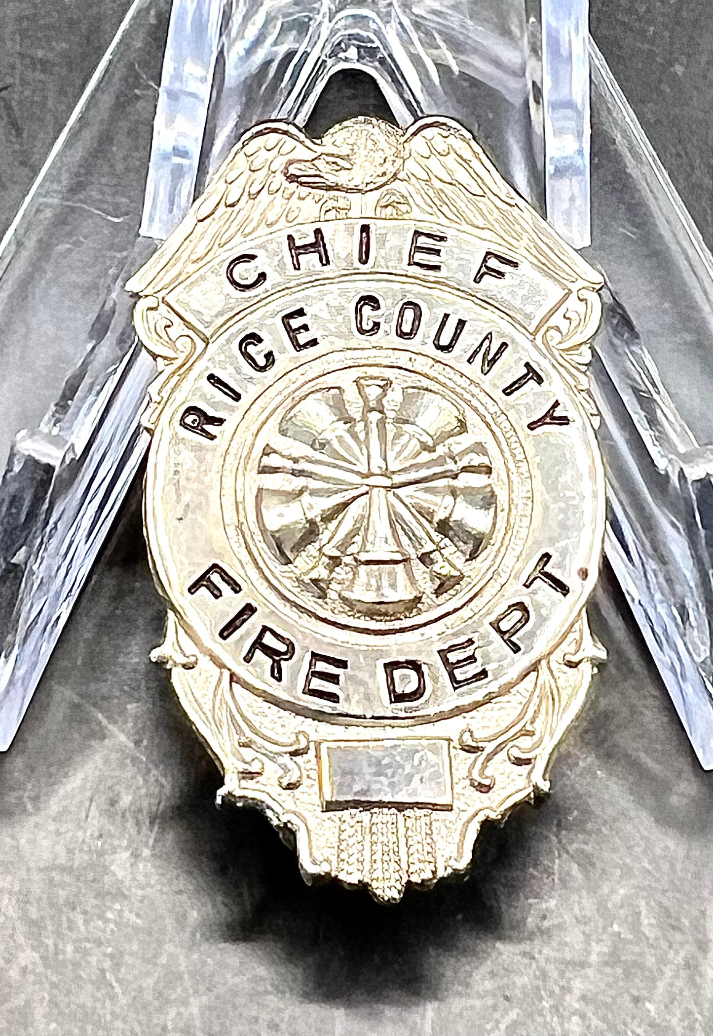 Rice County Kansas Fire Department Chief Badge