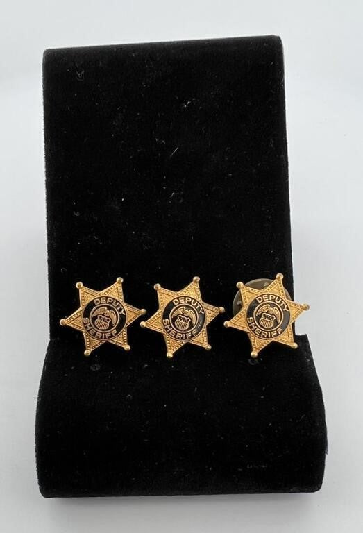 Group of 3 Deputy Sheriff Badges